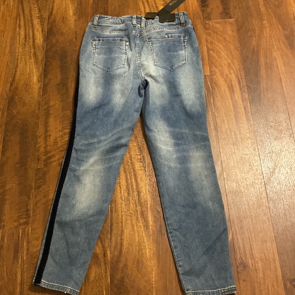 NWT Renuar Women's Size 8 Stretchy Pull On Blue Jeans 27" Inseam - Picture 5 of 9